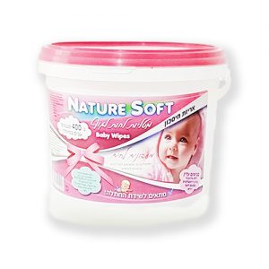 מטליות לחות NATURE SOFT לתינוק 400 יח’ בדלי