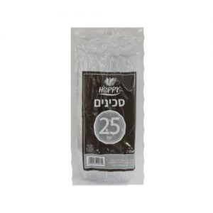 סכין קשיח עבה שקוף 25 יח’